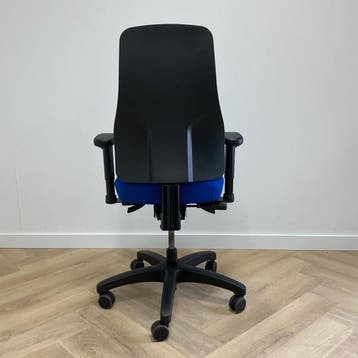 ergonomische bureaustoel, blauw - zwart, Gebruikt, Blauw, Ophalen of Verzenden, Bureaustoel