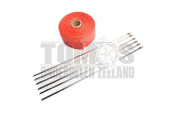 Uitlaat hitteband / heatwrap rood 5cm x 5 meter, Ophalen of Verzenden, Nieuw, DMP
