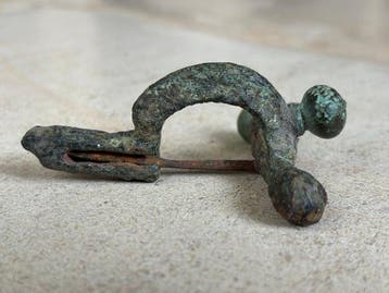 Oud-Romeins, Keizerrijk Brons Fibula - Kruisboogfibula