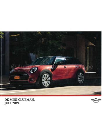 2019 MINI CLUBMAN BROCHURE NEDERLANDS, Nieuw, Author