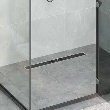 vidaXL Doucheafvoer Glasdeksel met 360° Sifon Zwart 70 cm, Verzenden, Nieuw