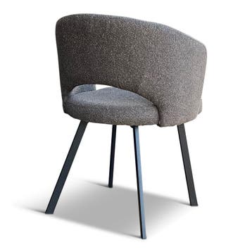 Eetkamerstoel Luna Bouclé Antraciet, Huis en Inrichting, Stoelen, Ophalen of Verzenden, Nieuw
