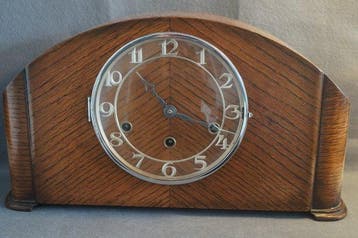 Pendule - Westminster-klok met eikenhouten mantel en één