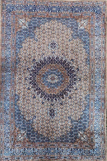 Perzisch Tapijt 400 x 268 cm, Groot Perzisch Tapijt Nain in goed staat, 200 cm of meer, Ophalen of Verzenden, Zo goed als nieuw