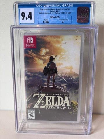 Nintendo - Switch - CGC Graded 9.4 A+ Zelda; Breath of the, Nieuw