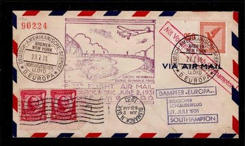 Verenigde Staten 1931 - Duitse luchtpost gemengd /, Postzegels en Munten, Postzegels | Europa | Duitsland, Gestempeld