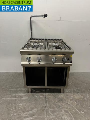 RVS Erre2 4 Pits Gasfornuis met kraan 80 cm GAS Horeca, Ophalen of Verzenden, Gebruikt
