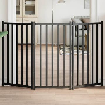 vidaXL Hondenhek inklapbaar 3 panelen 150 cm massief, Verzenden, Nieuw