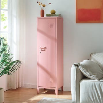 Lockerkast Kurikka metaal 137x38x38 cm roze [en.casa], Verzenden, Nieuw