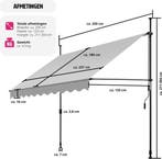 2dekans | Tectake – Klemluifel Zonnescherm – 250 x 180 cm –, Ophalen of Verzenden, Zo goed als nieuw