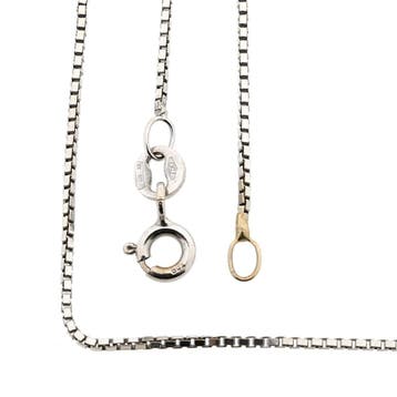 Witgouden Venetiaanse schakelketting, Ophalen of Verzenden, Gebruikt, Goud, Goud