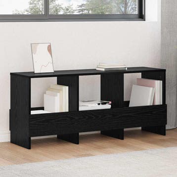 vidaXL Tijdschrift Rek Zwart Eiken 102 x 30 x 45 cm, Verzenden, Nieuw