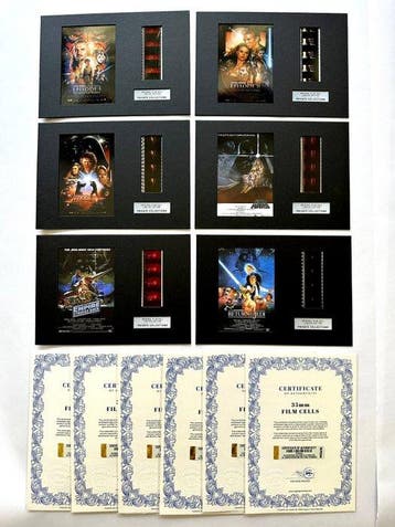 Star Wars – Rare Complete Saga Set of 6 Mounted 35mm Film, Nieuw