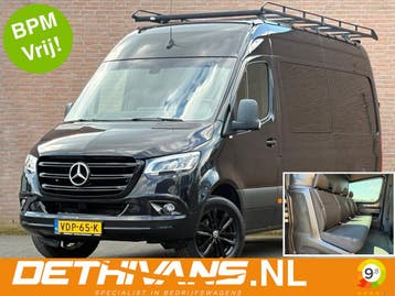 Zakelijke Lease |  Mercedes-Benz Sprinter 319CDI 3.0V6 L2H2, Stof, Gebruikt, Zwart, Mercedes-Benz