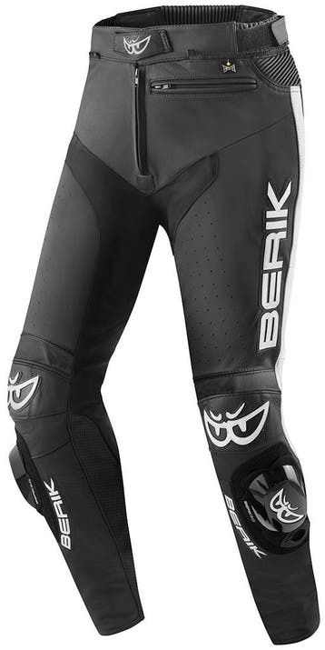Berik Track Zwart Wit Leren Motorbroek, Nieuw met kaartje, Broek | leer, Berik, Heren