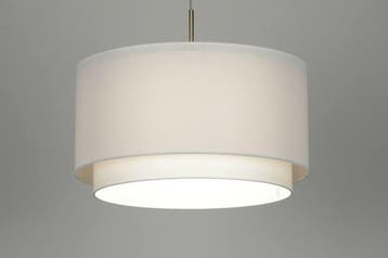 Rietveld Hanglampen - Wit - Stof, Verzenden, Nieuw
