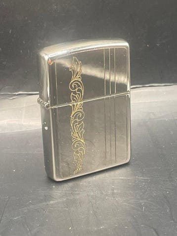 Zippo - MAGNIFIQUE ZIPPO SILVER PLATE Gravé de Dorure -, Nieuw
