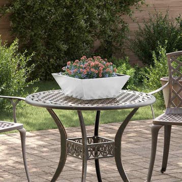vidaXL Tuin Bloempot 5 pcs Zilver 40 x 40 x 15 cm, Minder dan 30 cm, Verzenden, Minder dan 60 cm, Nieuw