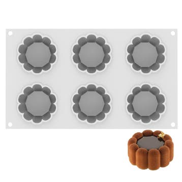 Silikomart Siliconen Bakvorm Charlotte (6) Ø7cm, Hobby en Vrije tijd, Taarten en Cupcakes maken, Verzenden, Nieuw