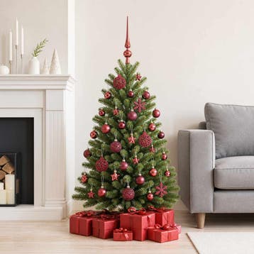 vidaXL Kerstballen set 111 st Wijnrood 6 cm Polystyreen, Verzenden, Nieuw