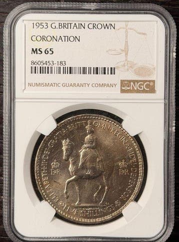 Verenigd Koninkrijk. Elizabeth II. Crown 1953 NGC MS65