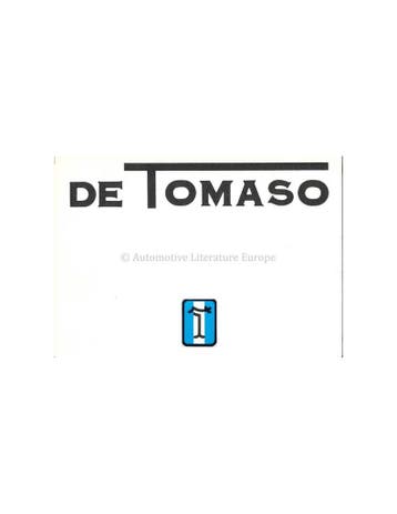 1974 DE TOMASO PROGRAMMA BROCHURE ITALIAANS ENGELS, Nieuw, Author