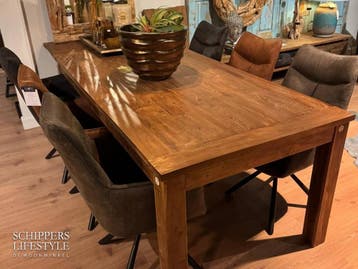 Eetkamertafel William - Teak hout, Nieuw