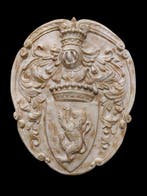 sculptuur, Stemma Araldico  Leone Rampante  - 46 cm -, Antiek en Kunst