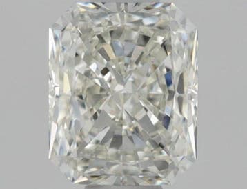 1 pcs Diamant (Natuurlijk) - 0.51 ct - Radiant - J - VVS1 -, Nieuw
