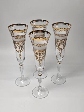 Bohemia Crystal - Champagneglas (4) - Glas