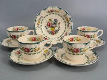Koffieservies - Spode Avondale Tassen-Set mit Schale –