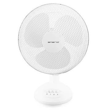 Emerio FN-114202 tafelventilator wit (30 cm), Witgoed en Apparatuur, Ventilatoren, Verzenden, Nieuw, Tafelventilator