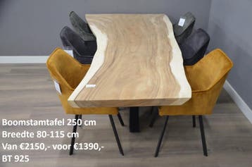 Boomstamtafel| Goedkoopste van Nederland - 500+ bladen, Boomstamtafel, Nieuw, 200 cm of meer, Overige houtsoorten