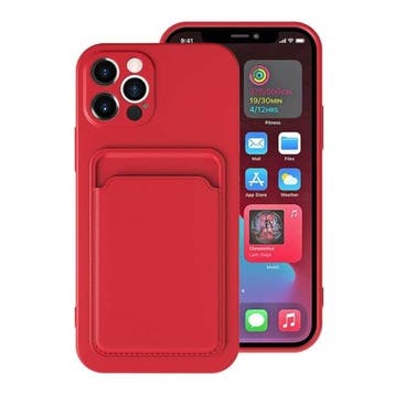 iPhone 11 Kaarthouder Hoesje - Wallet Card Slot Cover Rood, Verzenden, Nieuw