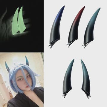 Griezelige Duivel Hoorntjes Haarclips - Lichtgevend & Gothic, Verzenden, Nieuw