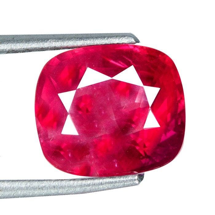 Rood Robijn - 6.66 ct - Lotus Gemology, Sieraden, Tassen en Uiterlijk, Edelstenen