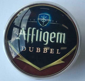 Occasion - Ronde taplens Affligem dubbel bol 69 mmø, Verzenden