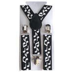 Fako Fashion - Kinder Bretels - Print - Muzieknoten - 65cm -, Verzenden, Nieuw