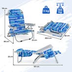 LIVSK Rugzak-Strandstoel - Verstelbare Rugleuning - Opvouwba, Verzenden, Nieuw
