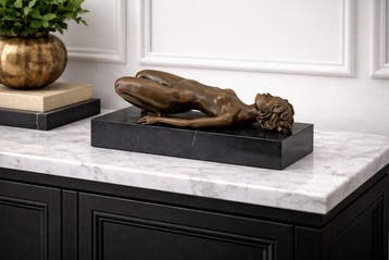 sculptuur, Brons - liggende dame - elegante vormgeving-paris