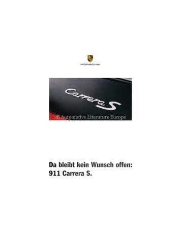 1997 PORSCHE 911 CARRERA S BROCHURE DUITS, Nieuw, Porsche, Author