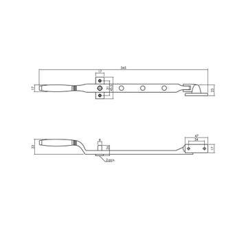 Intersteel Raamuitzetter Ton met 2 stelpennen - nikkel, Verzenden, Nieuw
