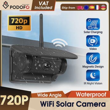 Draadloze Solar Auto Camera met WiFi, Nachtzicht & 720P HD B, Verzenden, Nieuw