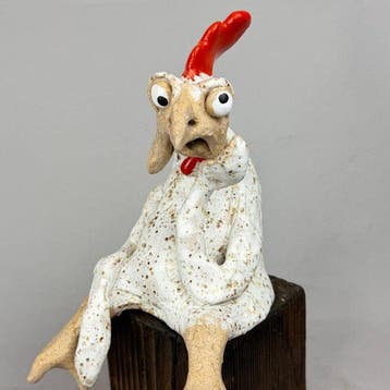 Anna Em - Large hen - „OMG..” - hand made, Antiek en Kunst