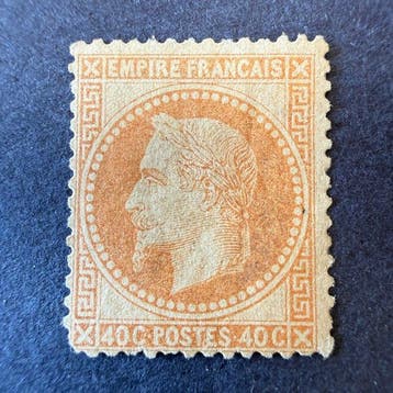 Frankrijk - Yvert 31 Napoléon lauré 40c oranje in, Gestempeld