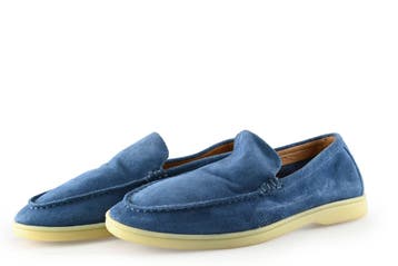 Stefano Lauran Instappers in maat 41 Blauw, Overige typen, Zo goed als nieuw, Stefano Lauran, Verzenden