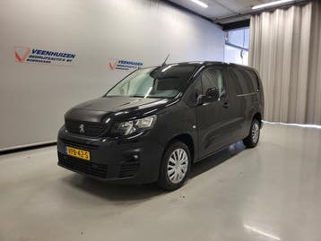 Peugeot Partner 1.5BlueHDI 100pk L2/H1 Euro 6!, Gebruikt, Euro 6, Zwart, Onderhoudsboekje