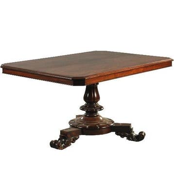 Eetkamertafel  Victoriaanse palissander tilttoptable ca 185, Antiek en Kunst, Antiek | Meubels | Tafels, Ophalen of Verzenden