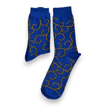 SPECIALE KORTING | Afrikaanse sokken / Afro sokken - Blauw |, Ophalen of Verzenden, Nieuw