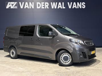 Peugeot Expert 2.0 BlueHDI 123pk L3H1 Dubbele Cabine Euro6 A, Stof, Gebruikt, Euro 6, Grijs